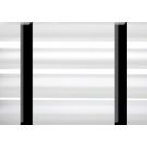 50 mm Alu. persienne - Farve 0150 - Med sorte brede stigebånd