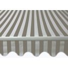 Markise 3,60 x 2,5 meter - Grå og hvid stribet