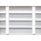 50 mm Alu. persienne - Farve 7010 - Med hvide brede stigebånd