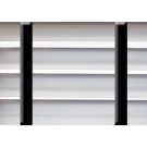 50 mm Alu. persienne - Farve 7010p - Med sorte brede stigebånd