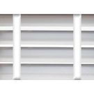 50 mm Alu. persienne - Farve 7010p - Med hvide brede stigebånd