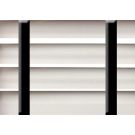 50 mm Alu. persienne - Farve 7113 - Med sorte brede stigebånd