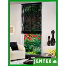 50 mm Sort træpersienne m/sorte stigebånd - PIANO lak