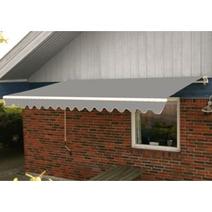 Markise 2,95 x 2,5 meter - Ensfarvet grå