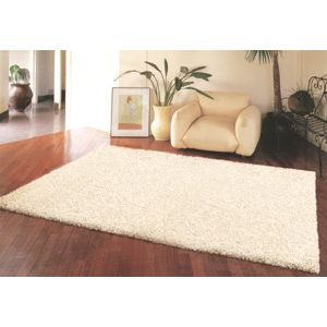Shaggy tæppe - 200 x 290 cm. - Hvid