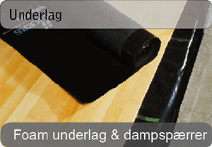Underlag til h&aring;rde gulve