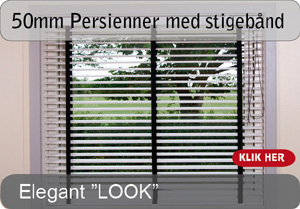 50mm Persienner med brede stigebånd 50mm Persienner med brede stigebånd