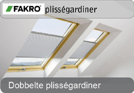 FAKRO dobbelt plissegardiner