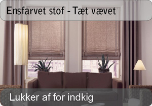 Foldegardin tætvævet Foldegardin tætvævet