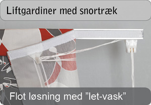 Liftgardiner med snortræk Liftgardiner med snortræk