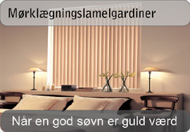 Mørklægnings lamelgardiner