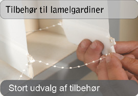 Tilbehør til lamelgardiner Tilbehør til lamelgardiner