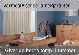 Varmeafvisende lamelgardiner