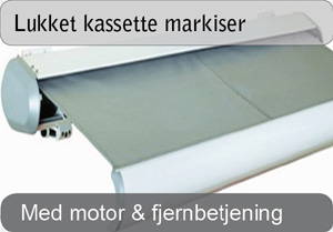 Lukket kassette markise med motor