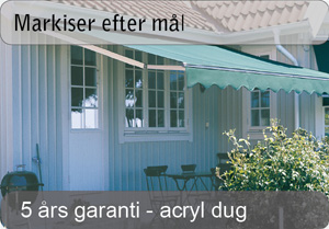 Markiser efter m&aring;l