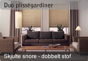 Duo plissegardiner - Dobbelt lag stof Duo plissegardiner - Dobbelt lag stof