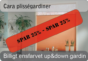 Cara plissegardiner - Ensfarvet stof Cara plissegardiner - Ensfarvet stof