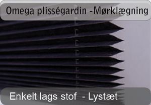 Omega plissegardiner - Mørklægning Omega plissegardiner - Mørklægning