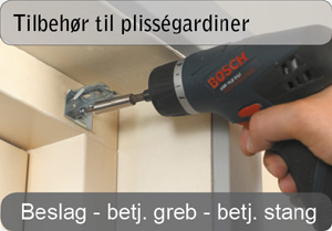 Tilbeh&oslash;r til pliss&eacute;gardiner