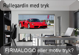 Rullegardin med LOGO eller FOTO tryk