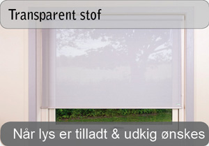 Rullegardiner med transparent stof