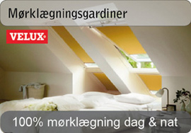 VELUX m&oslash;rkl&aelig;gningsgardiner